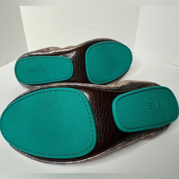 Tieks Gavrieli Sz 7 Leather Ballet Flats Slip On Shoes Love Potion Metallic RARE - Picture 9 of 10